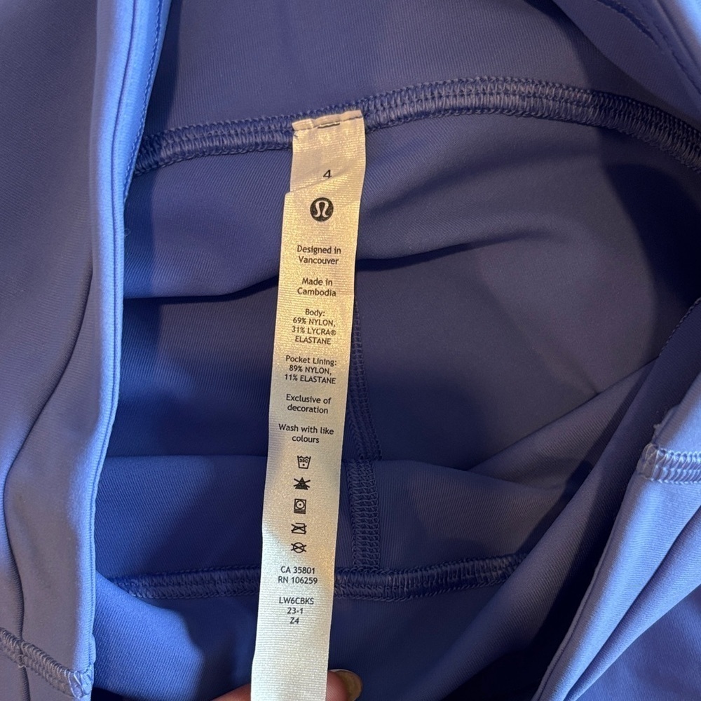 Lululemon ๐ purple periwinkle leggings yoga fitness size 4 - Picture 11 of 12